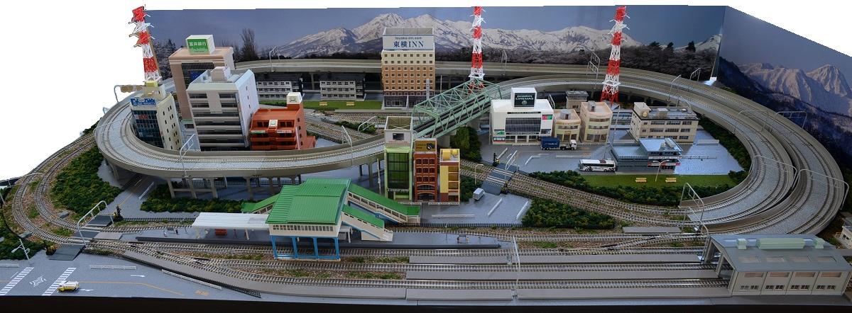 特大サイズ】鉄道模型 Nゲージ 複線 ジオラマレイアウト 完成品 特大