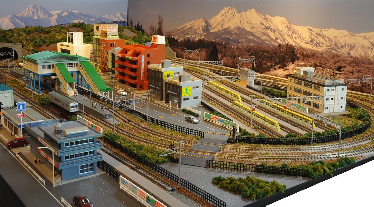 特大サイズ】鉄道模型 Nゲージ 複線 ジオラマレイアウト 完成品 楽天