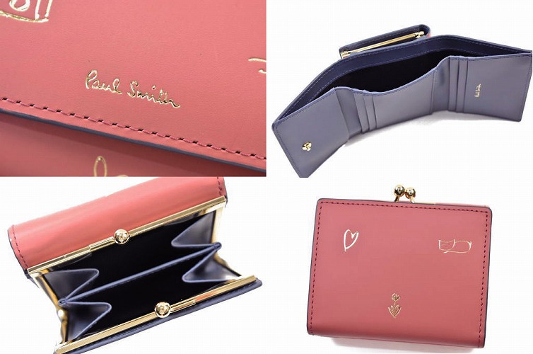 楽天市場】ポールスミス ミニ財布 財布 三つ折り がま口 レディース
