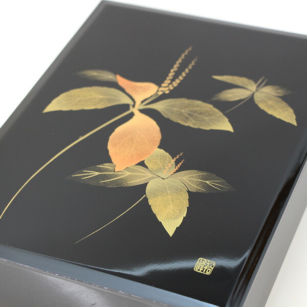 楽天市場】文箱 漆器 文庫 二人静か 蒔絵 木製 日本製 手文庫 高級