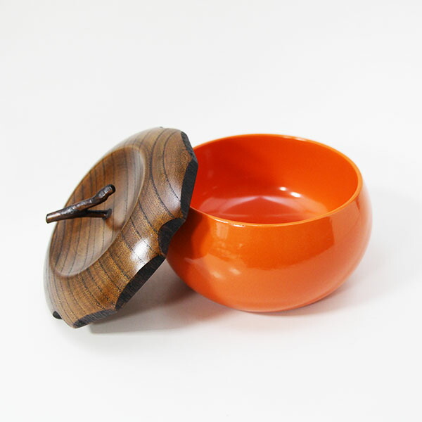 楽天市場】菓子器 木製 漆器 柿 漆塗り 蓋付き 菓子鉢 菓子入れ