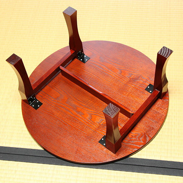 楽天市場】ちゃぶ台 卓袱台 木製 50cm 折りたたみ 丸型 円卓 漆器 漆