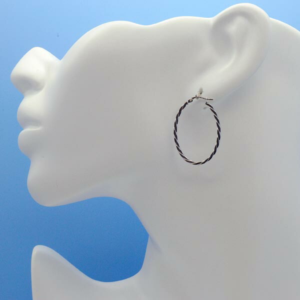 楽天市場】ウノアエレ【UNOAERRE】K18ホワイトゴールド フープピアス