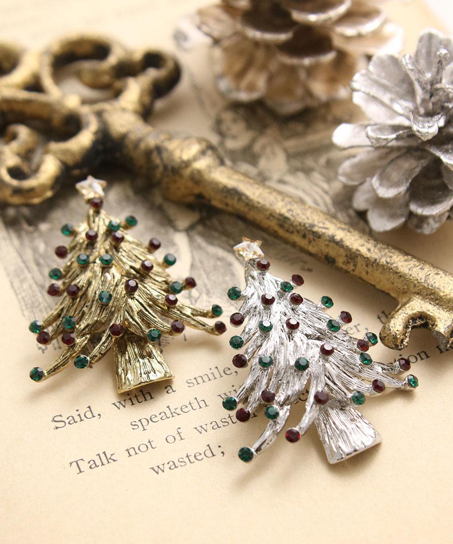 楽天市場】【ラスト15％OFFクーポン配布中】クリスマスツリーブローチ