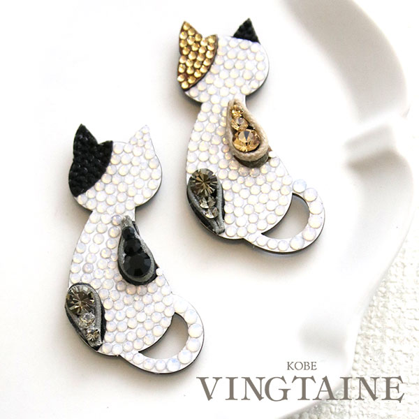 楽天市場】ブローチ マグネット ぶち猫 キャット 動物 アニマル 可愛い