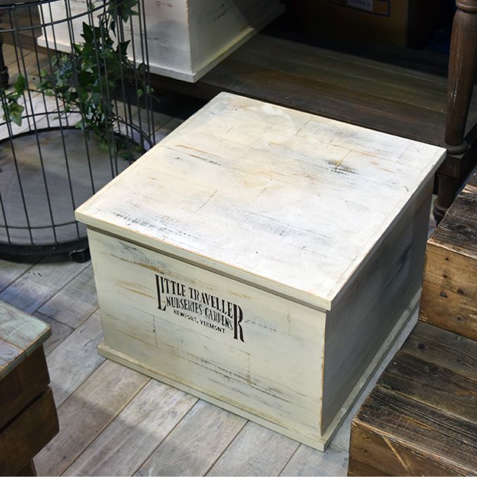 楽天市場】蓋付きボックス 木箱 収納ボックス トランク ストッカー