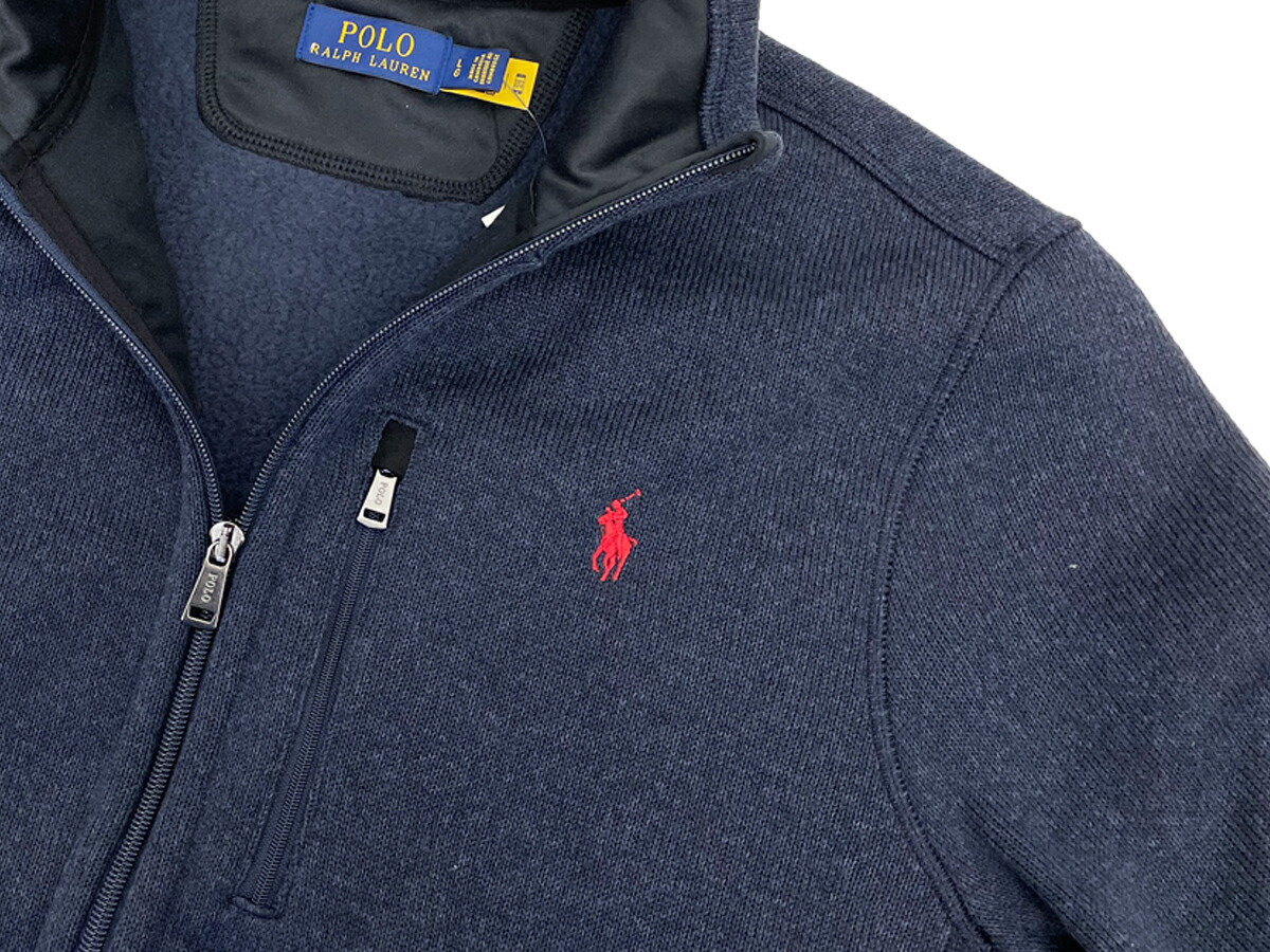 楽天市場】ポロ ラルフローレン メンズ フリースニット ジップアップ