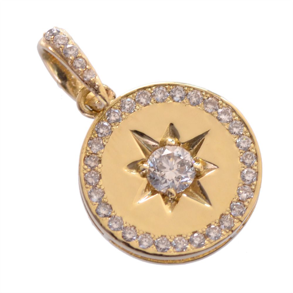 楽天市場】ペンダントトップ メンズ 18金 K18 18K ダイヤモンド 後光