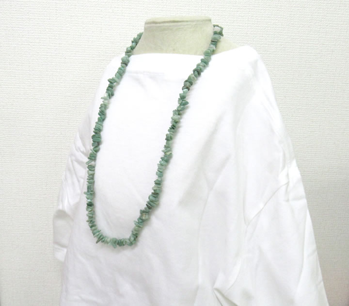 楽天市場】アゾゼオ ブルーグリーンアゼツライト さざれ ネックレス