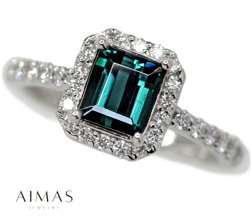 楽天市場】インディコライトトルマリン 1.055ct リング 13号 PT900