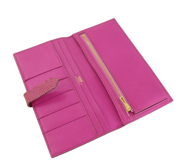 楽天市場】【HERMES】エルメス ベアン リザード フューシャ ピンク