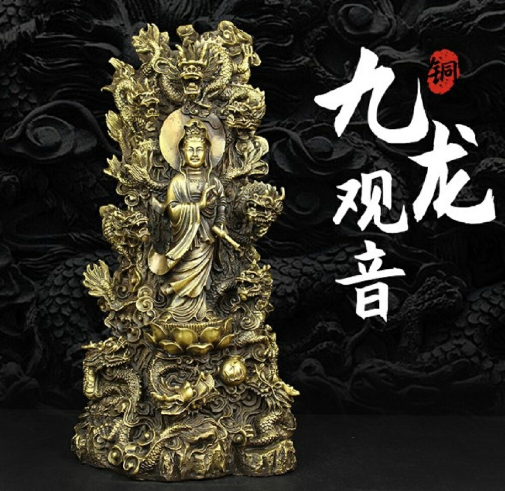 観音菩薩立像 約40cm 九谷焼 骨董 観音様 ◇九谷焼・菊仙・色絵金彩・観音