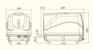 楽天市場】テクノ高槻 エアーポンプ CP-80W エアポンプ 浄化槽