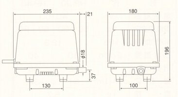 楽天市場】エアーポンプ HP-80 テクノ高槻 エアポンプ 浄化槽