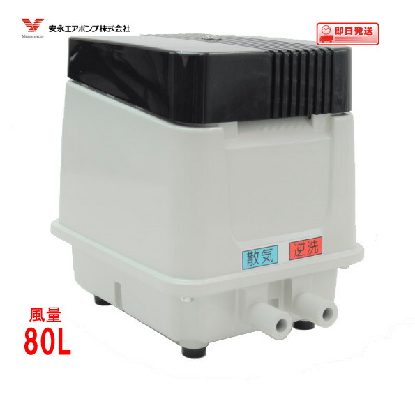 動作浅⑥新品エアフィルター付きDUO-80 左ばっ気ブロワーエアー