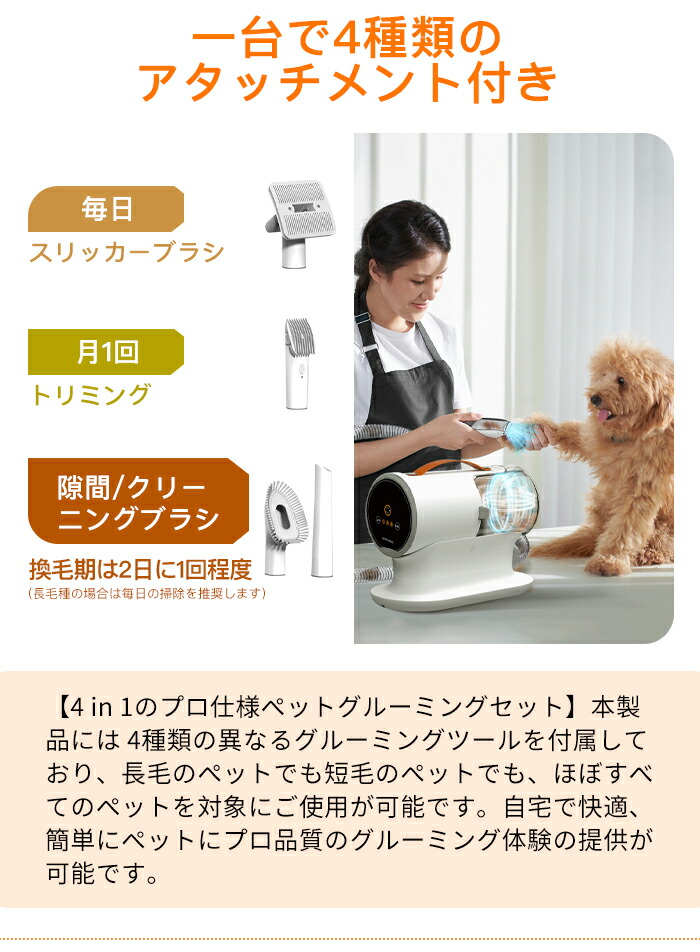 楽天市場】ペット バリカン 掃除機 吸引 4点セット AIRROBO PG100 静音