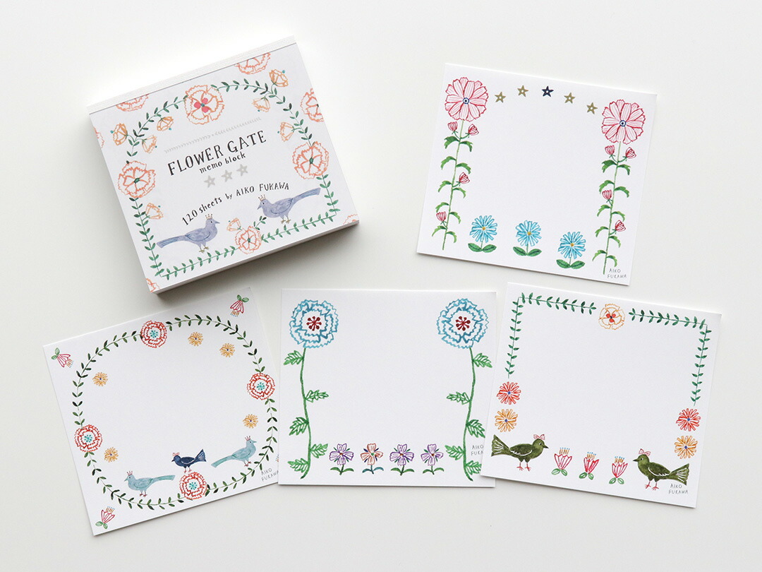 楽天市場】ブロックメモ 布川愛子 Aiko Fukawa [ FLOWER GATE ] cozyca