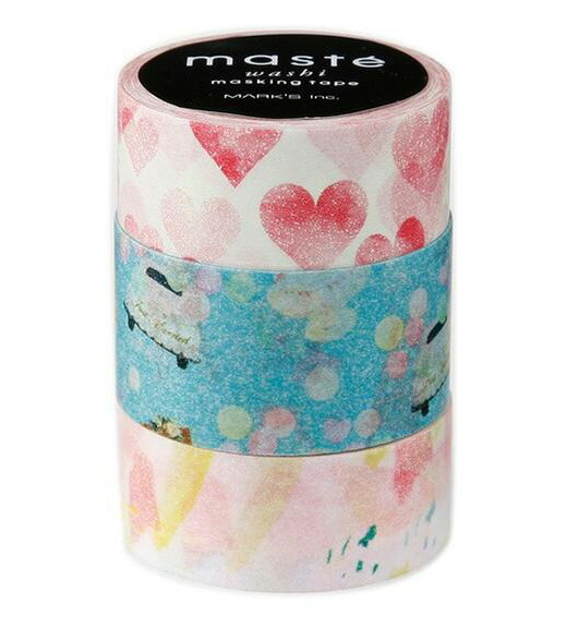 新品】マスキングテープ maste パール ストライプ ハート