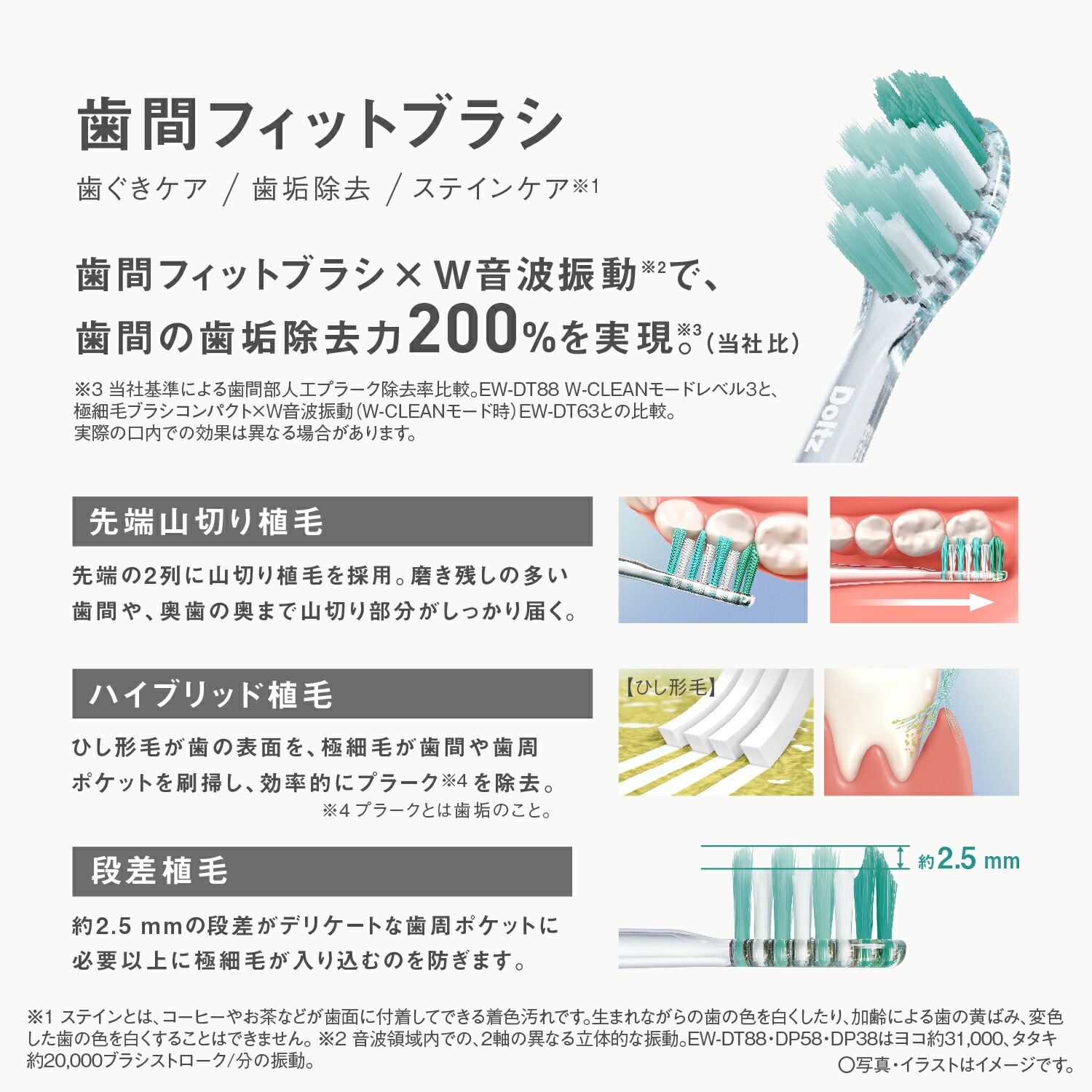 楽天市場】パナソニック Panasonic W音波振動歯ブラシ スマート Doltz