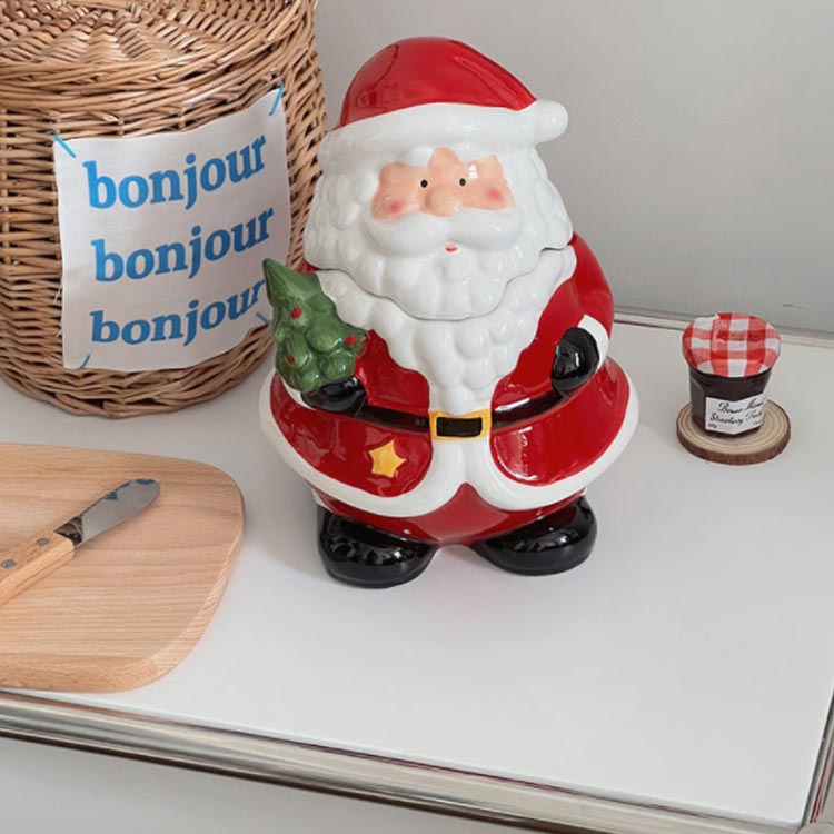 楽天市場】サンタクロース オブジェ 置物 陶器 小物入れ 小物収納 小物