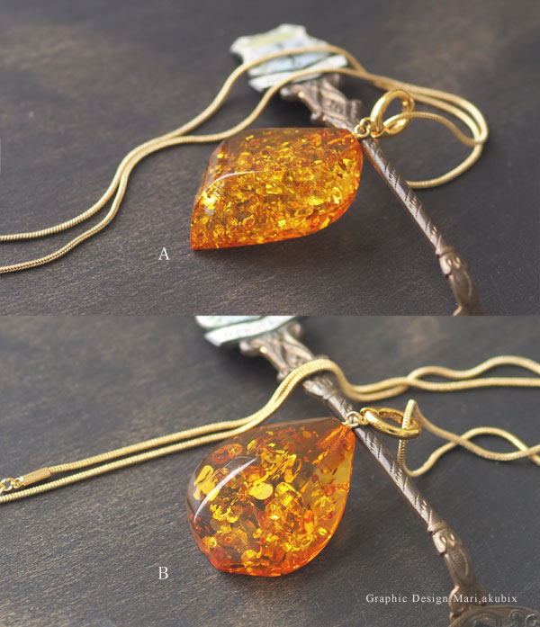 楽天市場】【バルト海の琥珀】オレンジゴールドアンバーネックレス