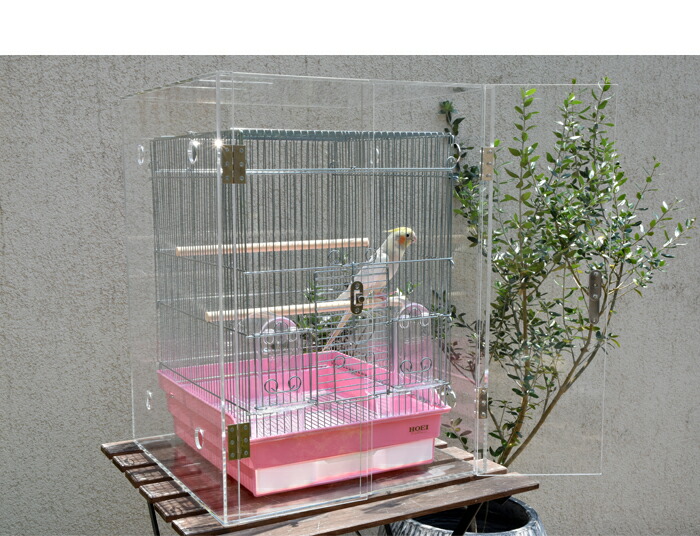 楽天市場】【プレミアム】W400×H430×D450 アクリル バードケージ