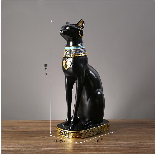 バカラ】動物 猫 エジプト エジプシャンキャット 置物 インテリア☆金