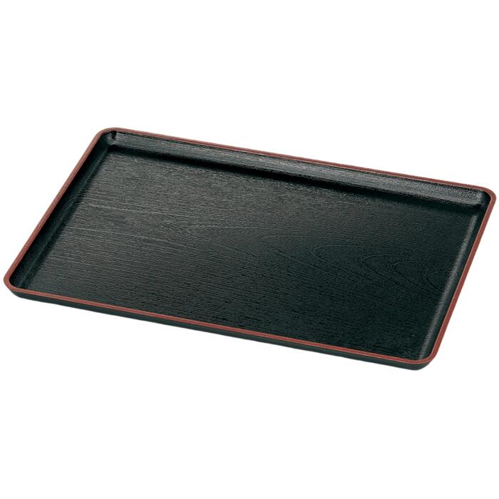 楽天市場】ケヤキ会席盆 黒天朱sl 尺2の通販