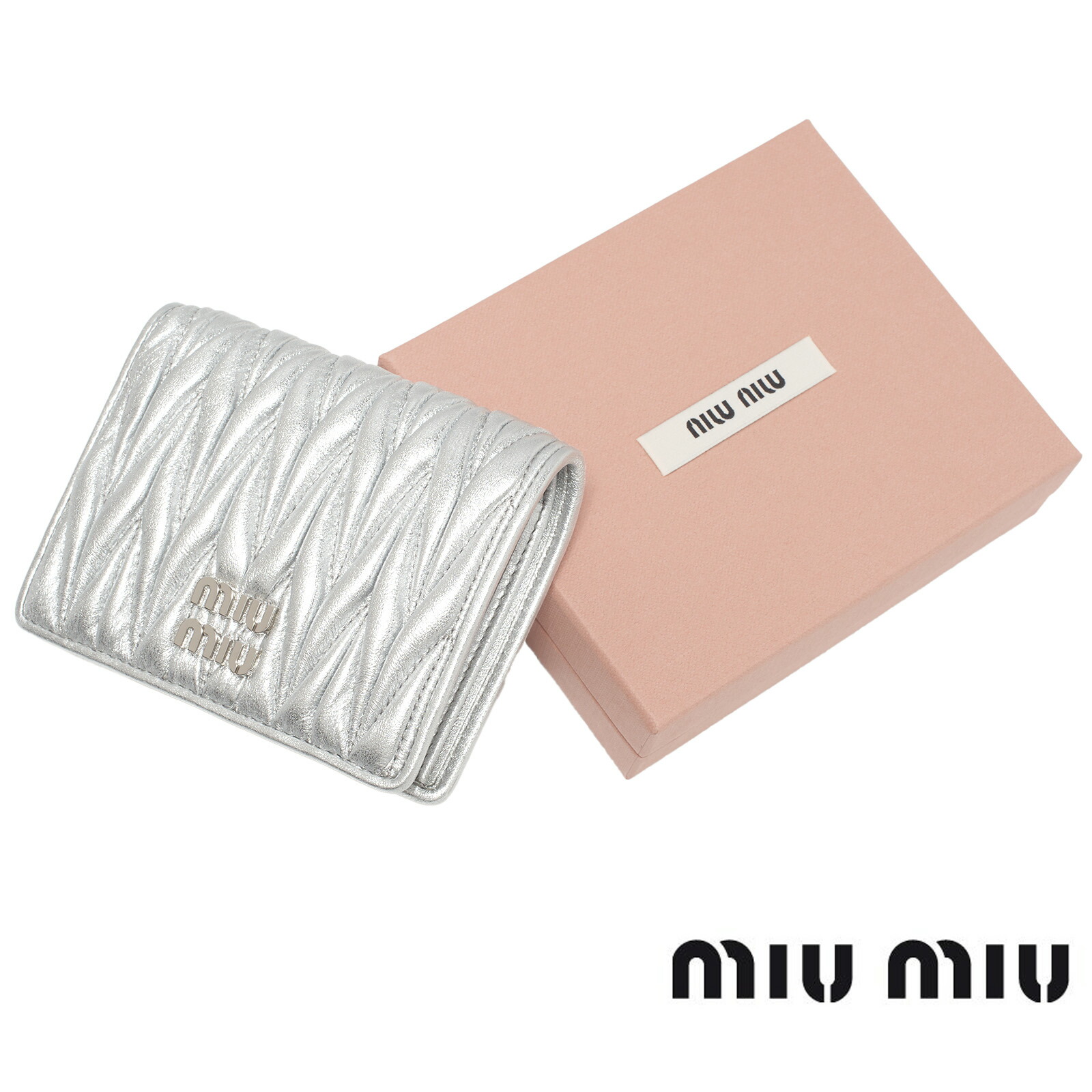 楽天市場】MIU MIU ミュウミュウ 財布 マテラッセレザー 二つ折り
