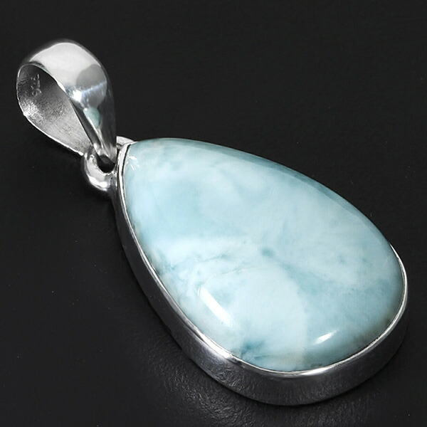 楽天市場】ラリマー シルバー ペンダントトップ 雫 天然石