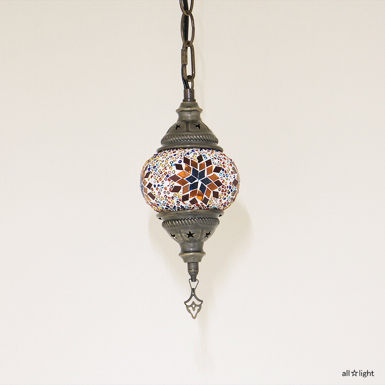 カラフルモザイク 5連トルコランプ 電球付き 引掛けシーリング