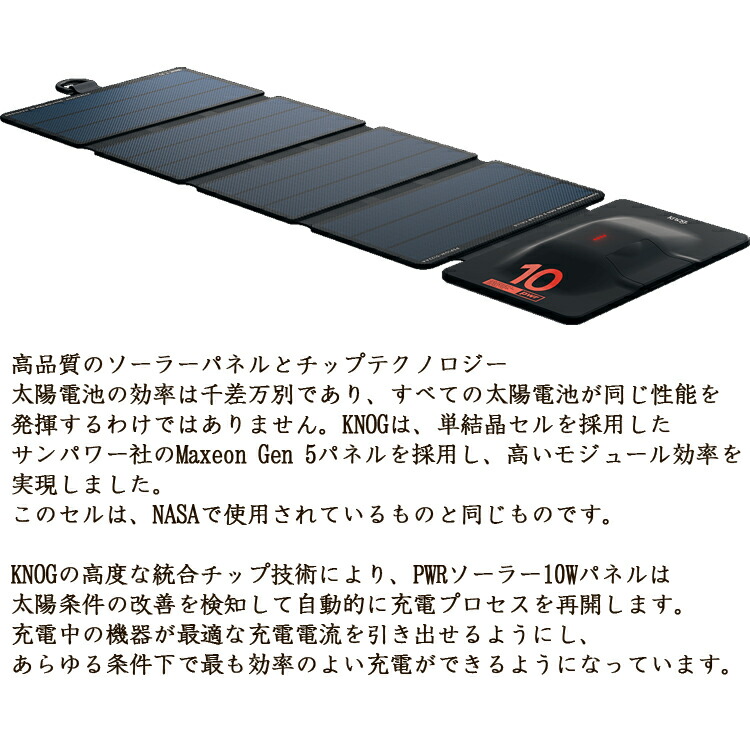 楽天市場】Knog ノグ PWR Solar Panel 10W ソーラー充電器 コンパクト