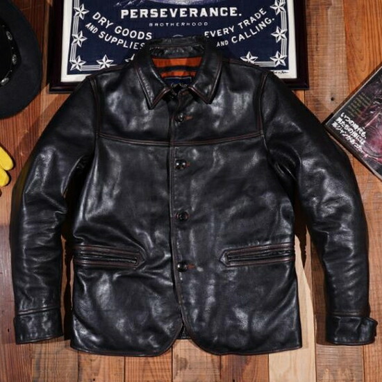 楽天市場】少量生産 革ジャン コート本革 ホースハイド 馬革メンズ