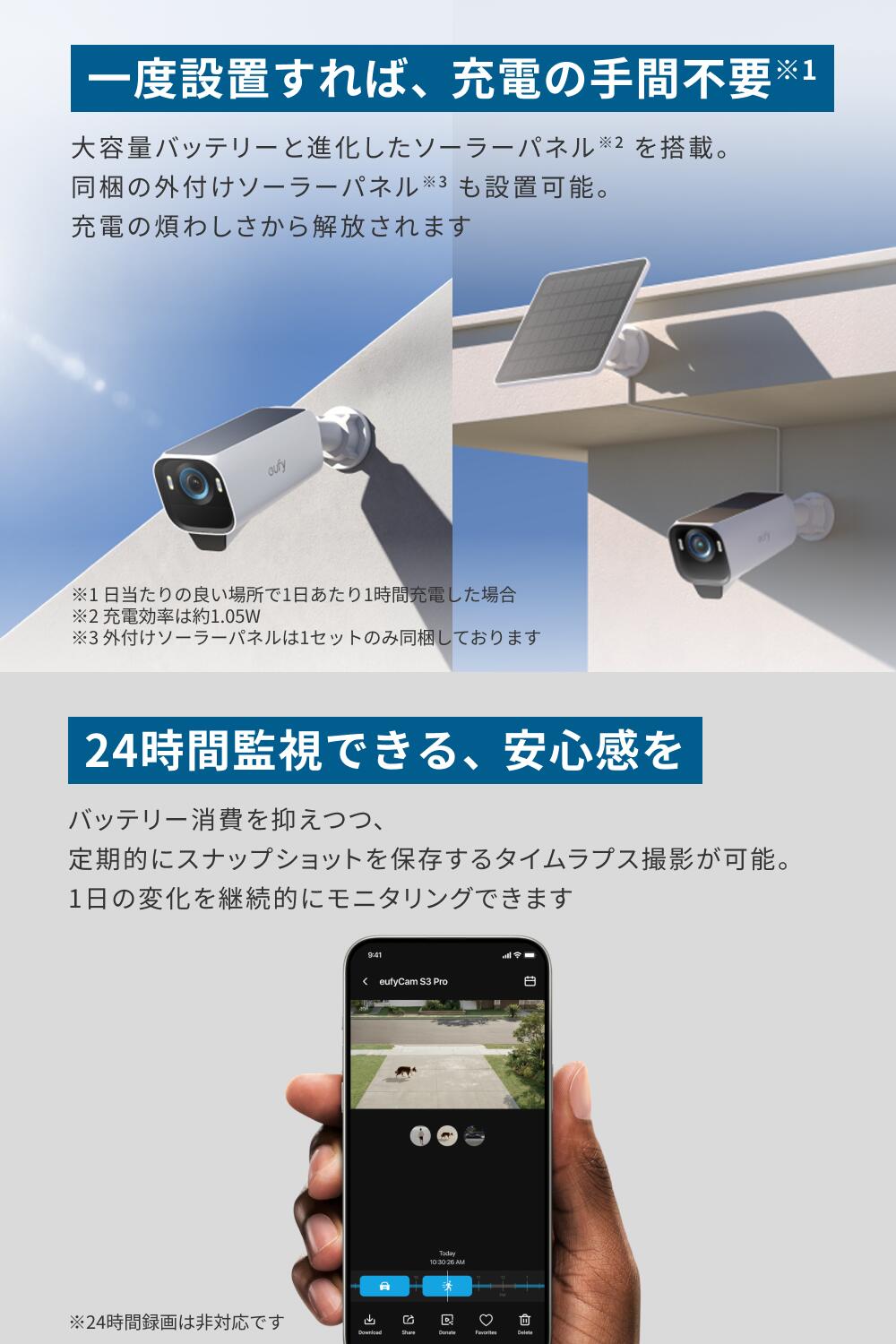 楽天市場】Anker Eufy (ユーフィ) eufyCam S3 Pro 2-Cam Kit（屋外用
