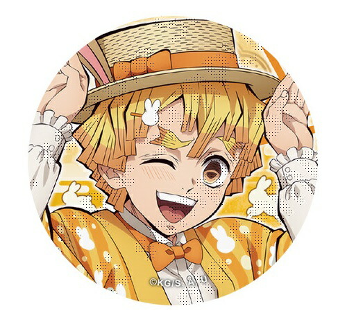 鬼滅の刃 我妻善逸 AGF 卯年 缶バッジ チェキ風ランダムカード 鬼滅の