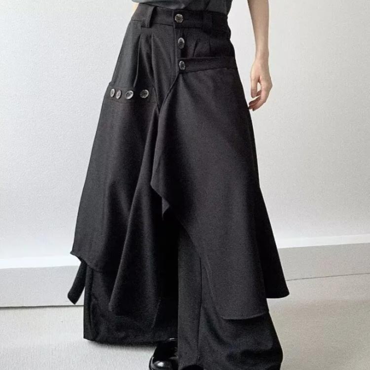 楽天市場】ワイドパンツ レディース メンズ ボトムス レイヤード