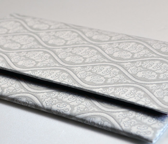 楽天市場】【袱紗】西陣織高級金封ふくさ 〔立涌雲・白〕名入れOK 返礼