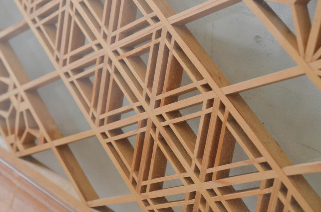 楽天市場】▽現状販売▽ アンティーク建具 組子欄間 2枚セット 両面