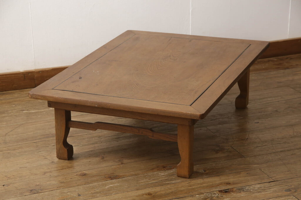 座卓 ちゃぶ台 ローテーブル 木製 古民家 アンティーク 221126-8