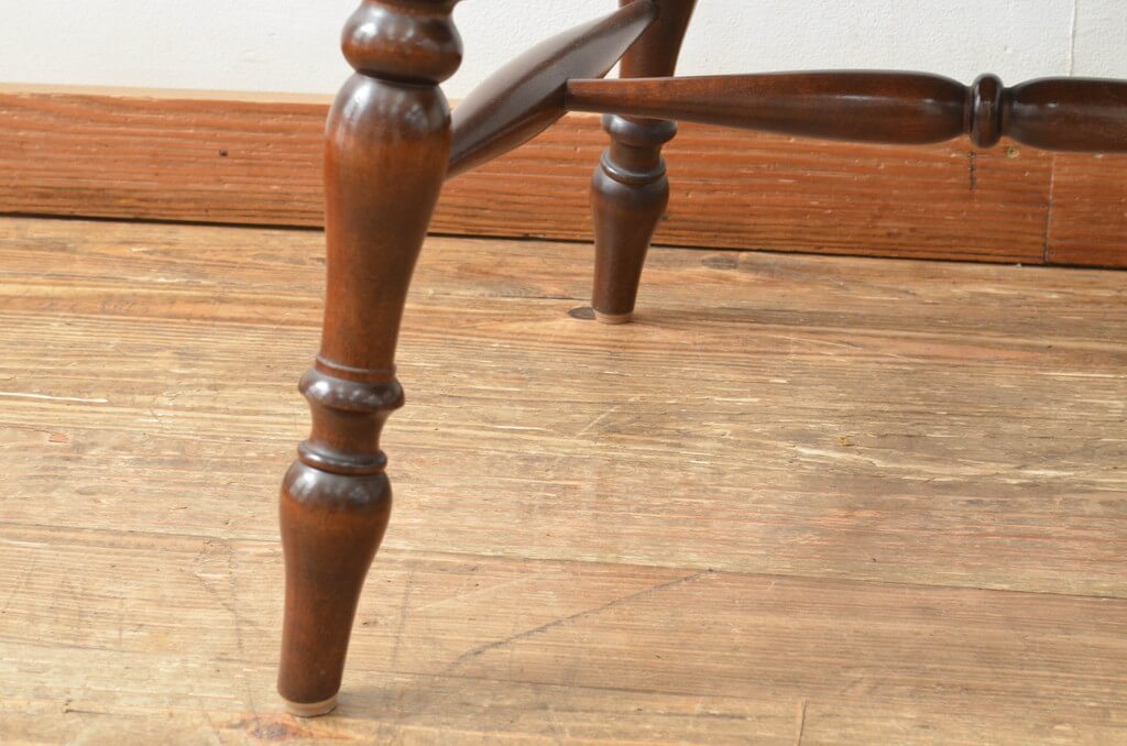 格安❣️松本民藝家具木製アームチェア ダークブラウン スピンドル