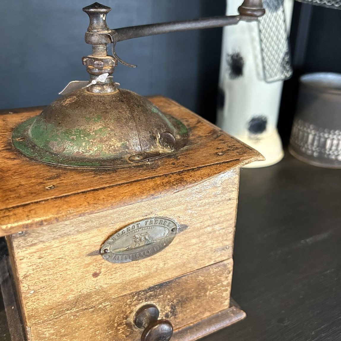 フランスアンティーク 木製 コーヒーミル ハンドミル グラインダー