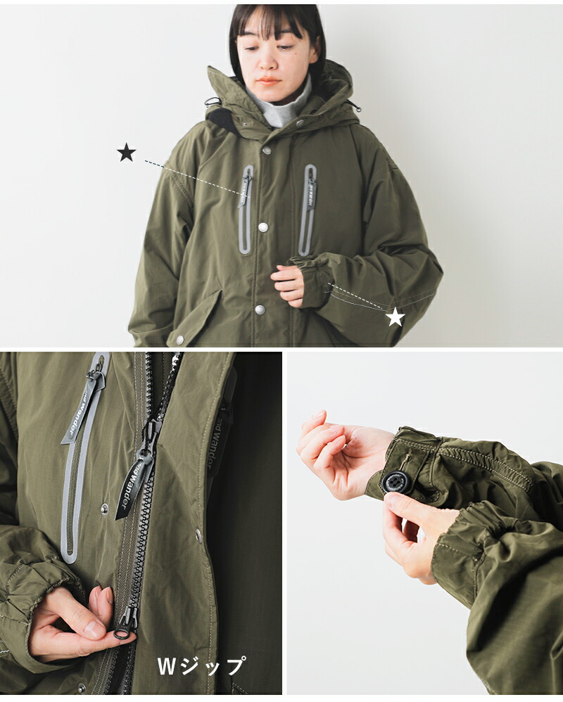 楽天市場】and wander アンドワンダー フィッシュテール オクタ コート