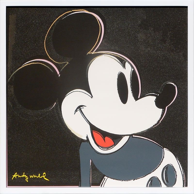 アンディウォーホル ミッキーマウス モダンアート リトグラフ シルク