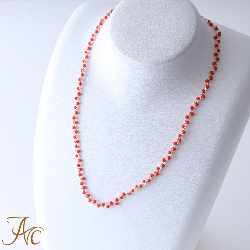楽天市場】≪1年保証付き≫ 再販赤珊瑚＆K18ネックレス シンプル 上品
