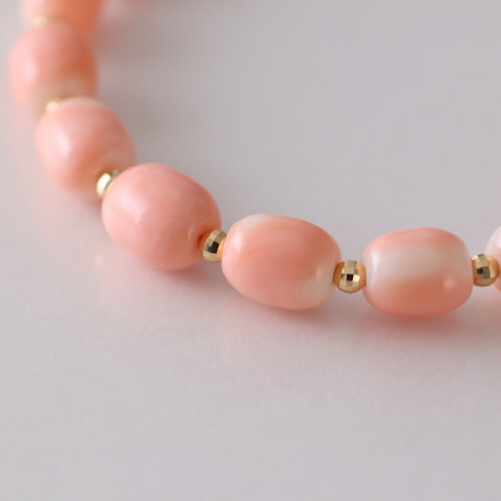 楽天市場】≪1年保証付き≫ピンク珊瑚 K18ミラーボール入り