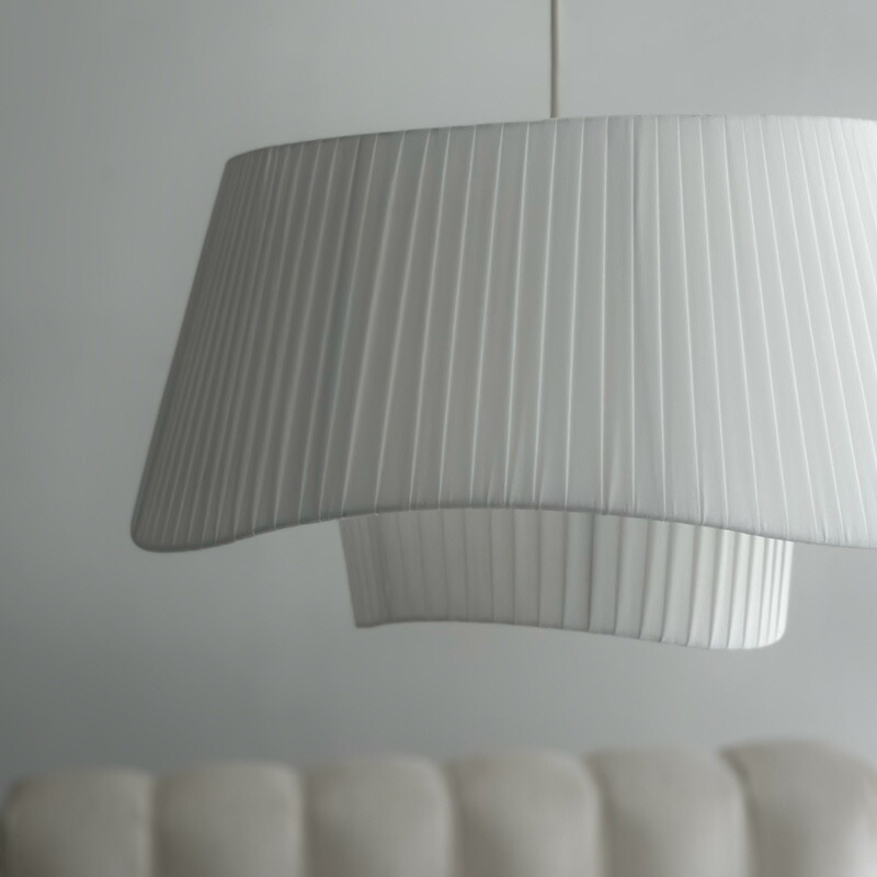 楽天市場】レイヤード プリーツシェード ペンダントライト 口金E26