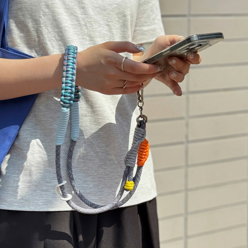 楽天市場】マルチカラー パラコードストラップ スマホショルダー【ART