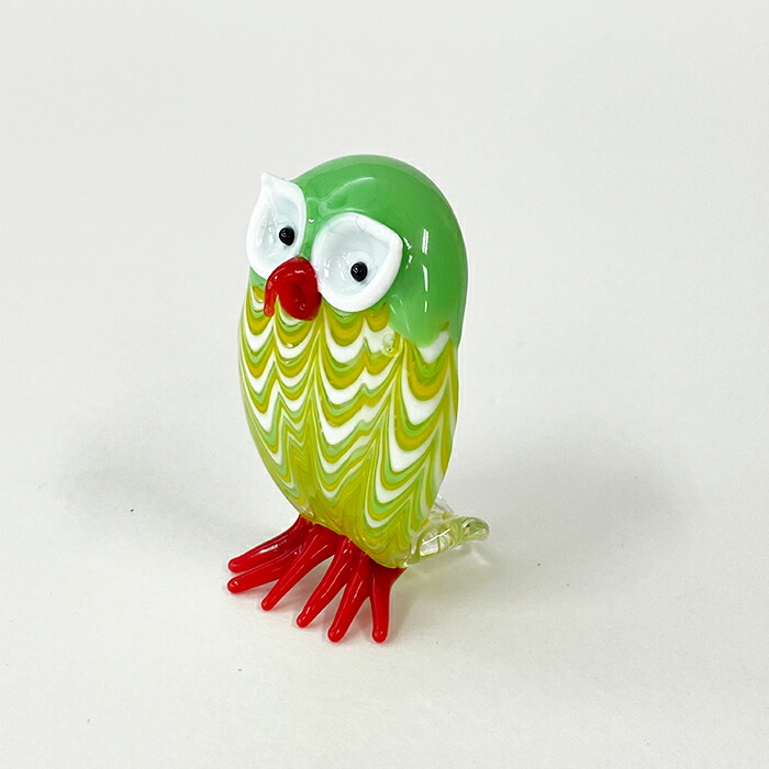 イタリアヴィンテージ ムラーノガラス ふくろうのオブジェ 大型