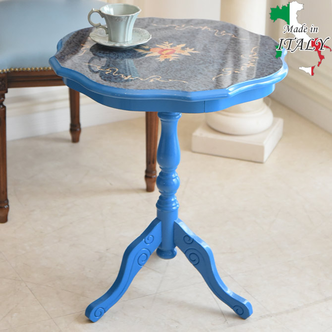 イタリア・フィレンツェ伝統工芸品サイドテーブル ◇ クラシカルで優雅