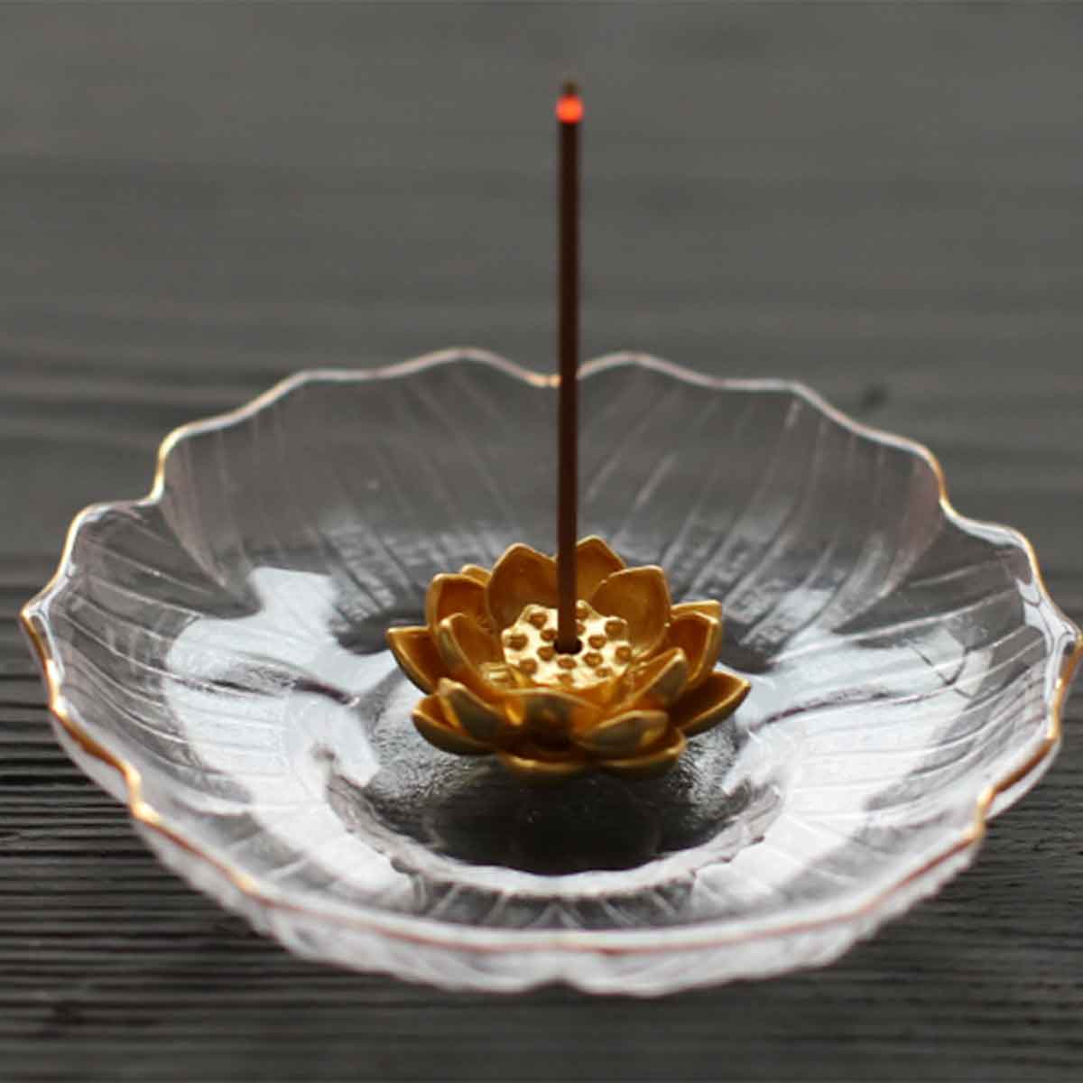 楽天市場】お香立て ガラス 線香立て 香立 香立て 線香皿 お香入れ 線